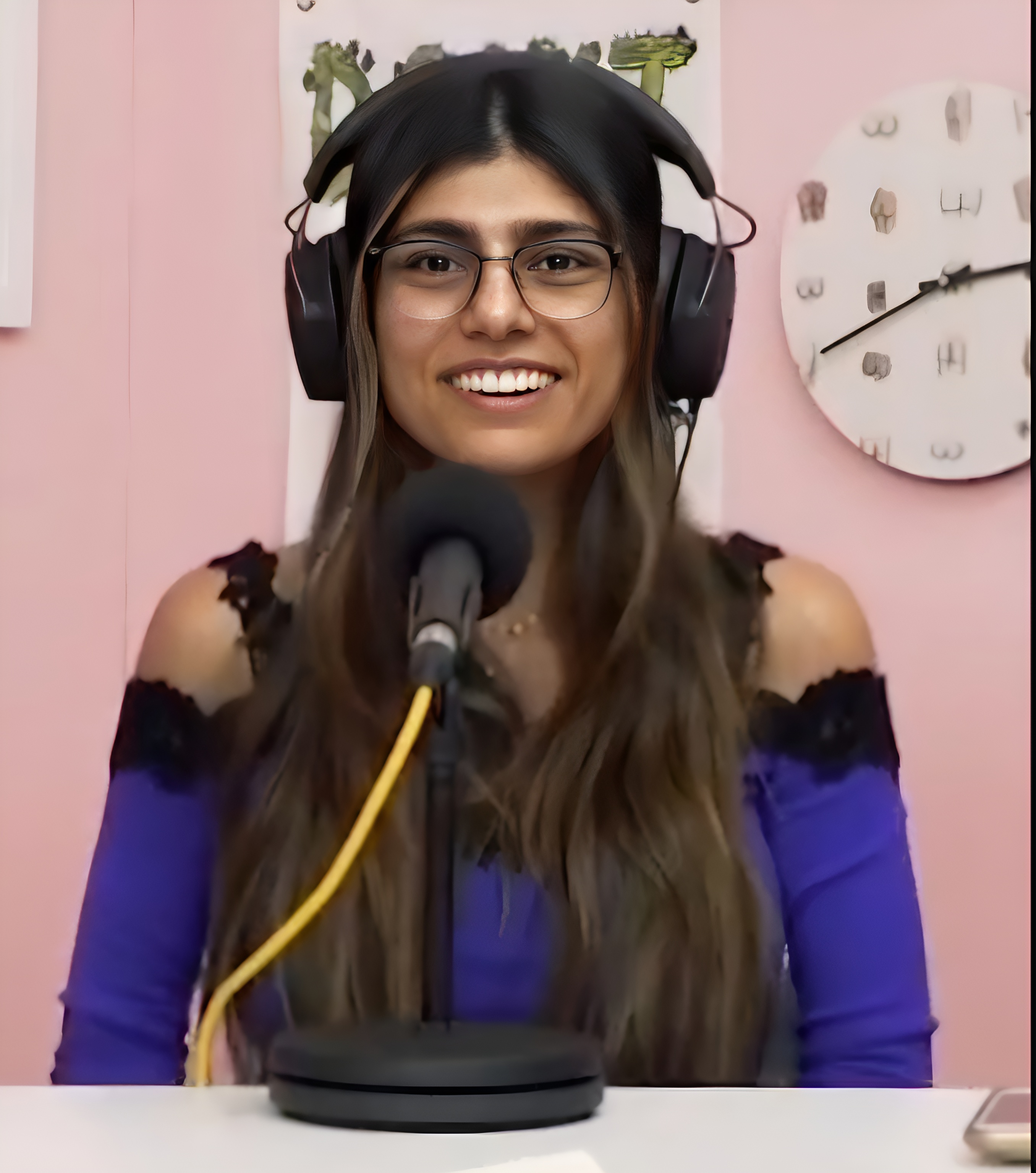 Mia Khalifa portrait from a 2019 public interview